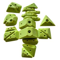 20-teiliges Klettergriff-Set „Diamond Edge“ in Grün mit Pinches, Leisten und Tritten – ideal für Boulderhallen und Homewalls