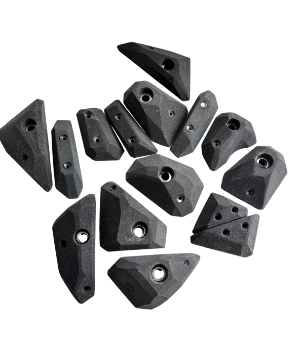 Klettergriffe mit Facettenstruktur – seitliche Ansicht