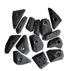 Klettergriffe Set Schwarz mit 15 Griffen – RX Climbing Holds
